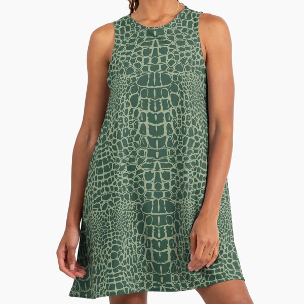 Lime Green Alligator Skin Texture" A-Line Dress for Sale by pharostores | Redbubble Lime Green Alligator Skin Texture" A-Line Dress for Sale by pharostores | Redbubble