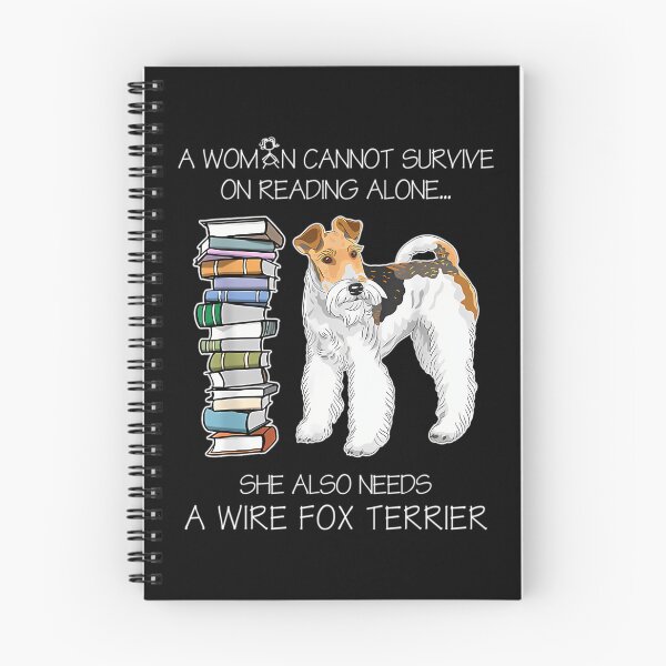 Item preview, A Woman Cannot Survive On Reading Alone Wire Fox Terrier Dog designed and sold by GeorgeneCharlo.