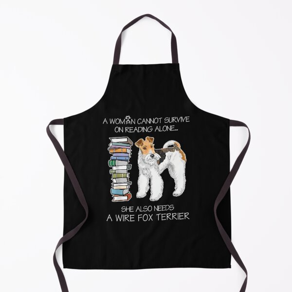 Item preview, A Woman Cannot Survive On Reading Alone Wire Fox Terrier Dog designed and sold by GeorgeneCharlo.