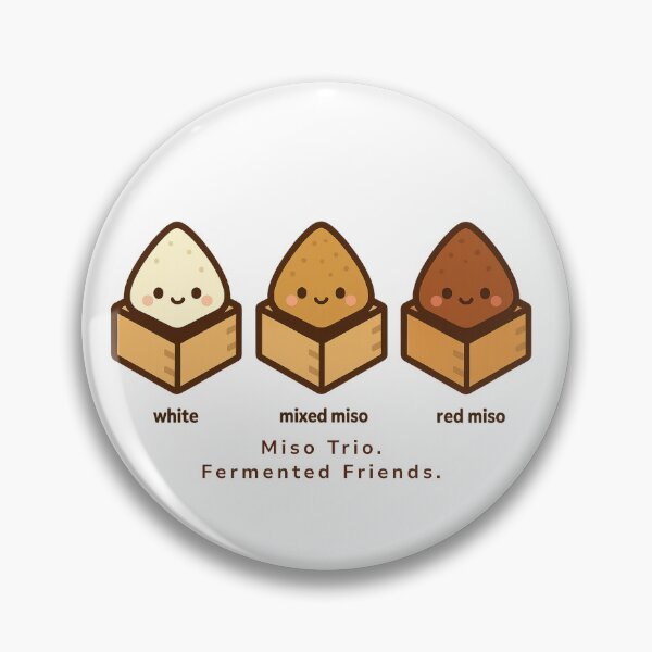 Item preview, Miso Trio – Fermented Friends | Cute Japanese Food Icon Art designed and sold by Yohei-Studio.