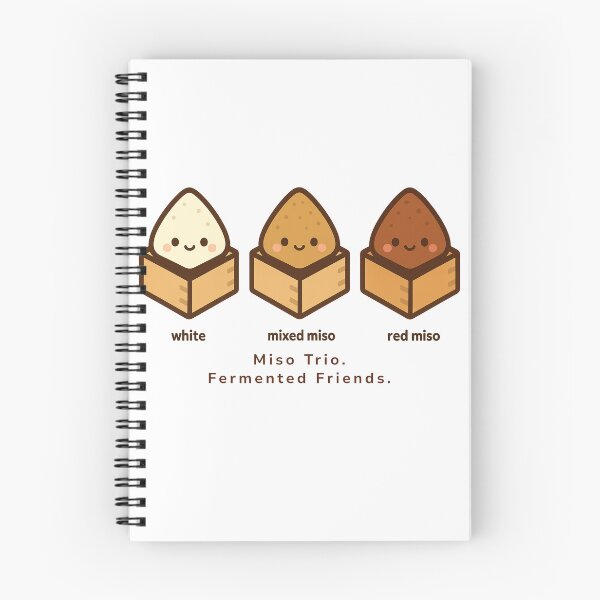 Item preview, Miso Trio – Fermented Friends | Cute Japanese Food Icon Art designed and sold by Yohei-Studio.