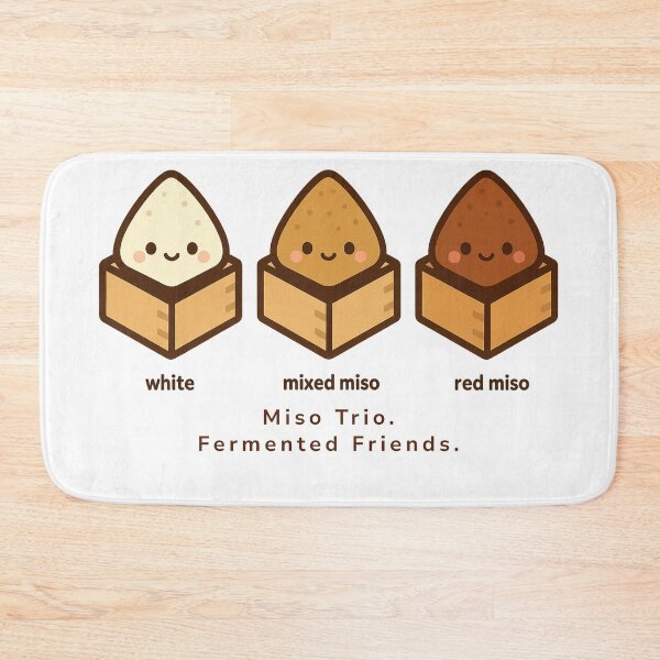 Item preview, Miso Trio – Fermented Friends | Cute Japanese Food Icon Art designed and sold by Yohei-Studio.