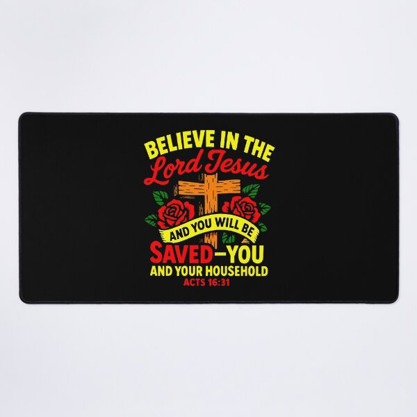 Item preview, Acts 16:31 Believe in the Lord Jesus and you will be saved designed and sold by plushism.