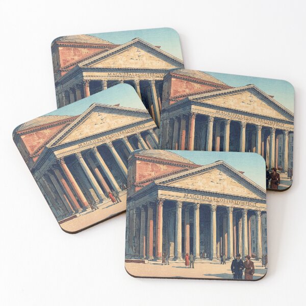 Item preview, The Pantheon in Rome Japanese Woodblock Print designed and sold by Takeda-art.