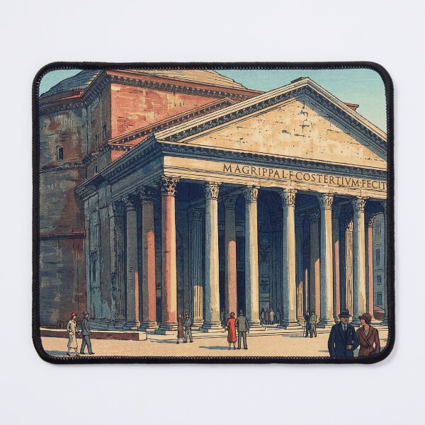 Item preview, The Pantheon in Rome Japanese Woodblock Print designed and sold by Takeda-art.
