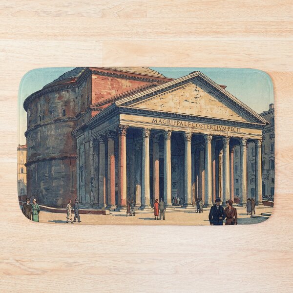 Item preview, The Pantheon in Rome Japanese Woodblock Print designed and sold by Takeda-art.