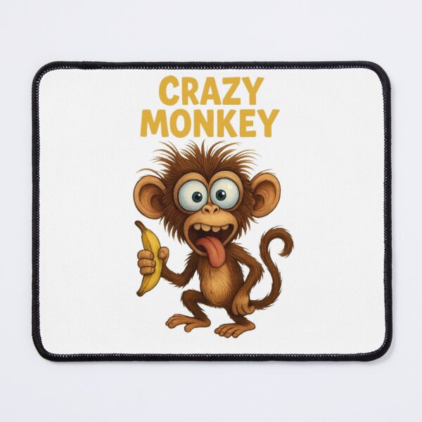 Item preview, Crazy Monkey Cartoon designed and sold by PawsGiggles.