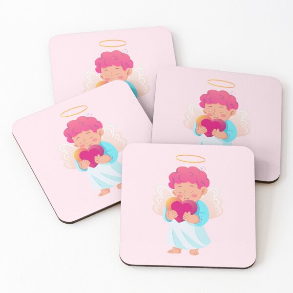 Item preview, Cute Angel Holding a Heart designed and sold by Mariia Berezhna.