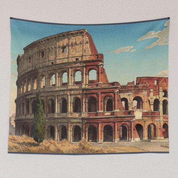 Item preview, Rome Colosseum Japanese Woodblock Print designed and sold by Takeda-art.