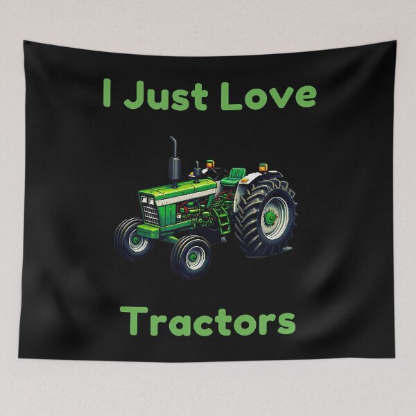 Item preview, I Just Love Tractors - Green Retro Tractor designed and sold by GeorgeneCharlo.