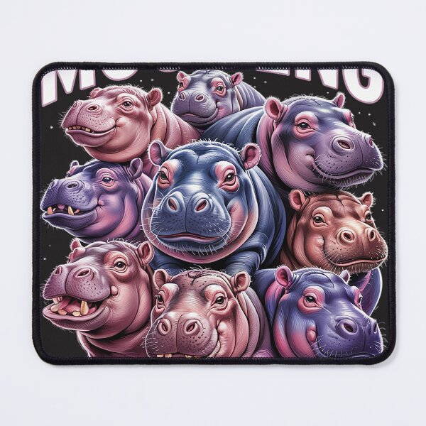 Item preview, Funny Moo-Deng Baby Pygmy Hippo Cute Zoo For Family On Back designed and sold by AvagondaMind.