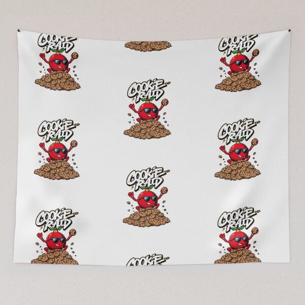 Item preview, Christmas Ornament Cookie Raid – Funny Holiday Snack Art designed and sold by MiszungART.
