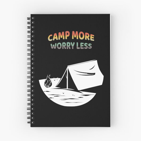 Item preview, Camp More Worry Less Retro Camping Design for Nature Lovers designed and sold by GetGoodFit.
