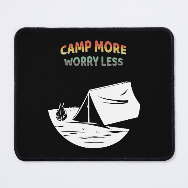 Item preview, Camp More Worry Less Retro Camping Design for Nature Lovers designed and sold by GetGoodFit.