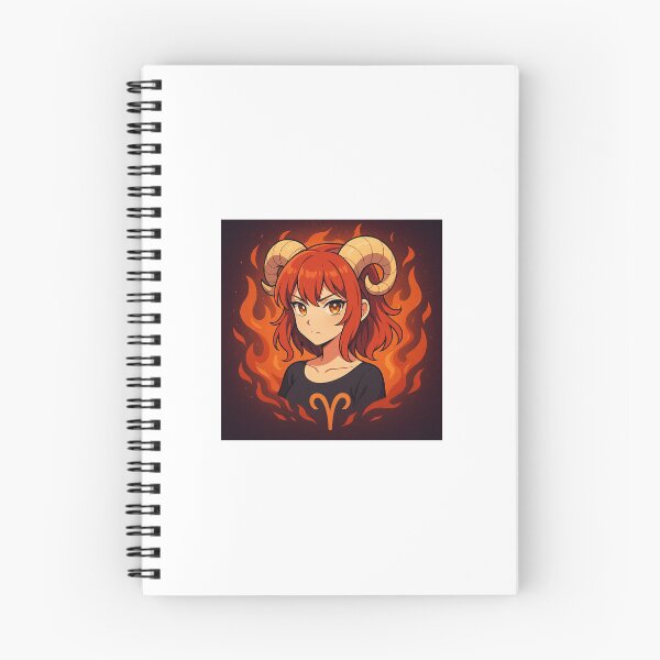 Item preview, Aries Anime Zodiac Girl | Fiery Aesthetic Abstract Astrology Art designed and sold by TrendBoost.