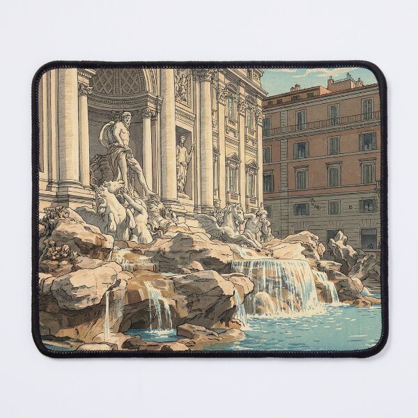 Item preview, The Trevi Fountain Japanese Woodblock Print designed and sold by Takeda-art.
