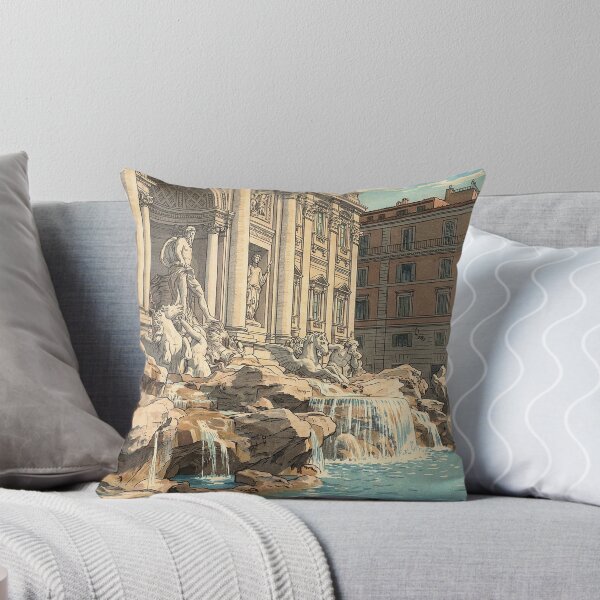 Item preview, The Trevi Fountain Japanese Woodblock Print designed and sold by Takeda-art.