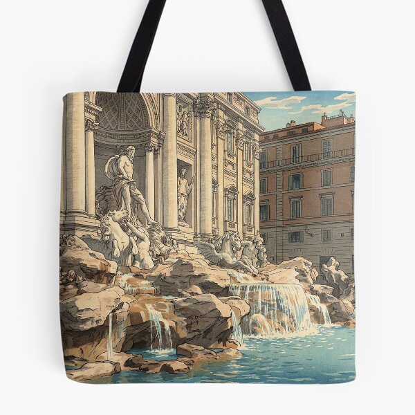 Item preview, The Trevi Fountain Japanese Woodblock Print designed and sold by Takeda-art.