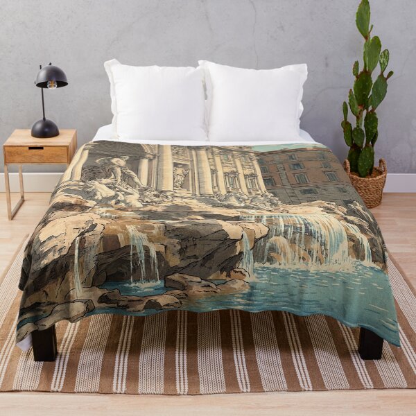 Item preview, The Trevi Fountain Japanese Woodblock Print designed and sold by Takeda-art.