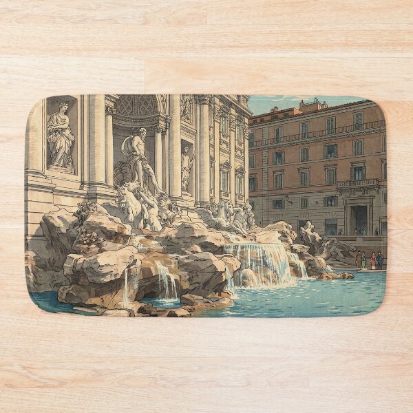 Item preview, The Trevi Fountain Japanese Woodblock Print designed and sold by Takeda-art.