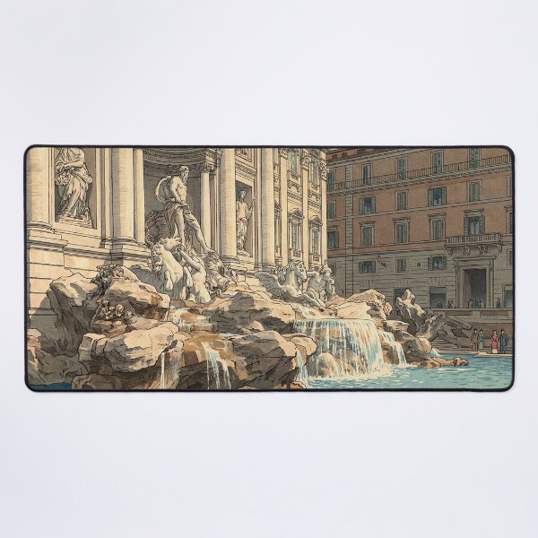 Item preview, The Trevi Fountain Japanese Woodblock Print designed and sold by Takeda-art.
