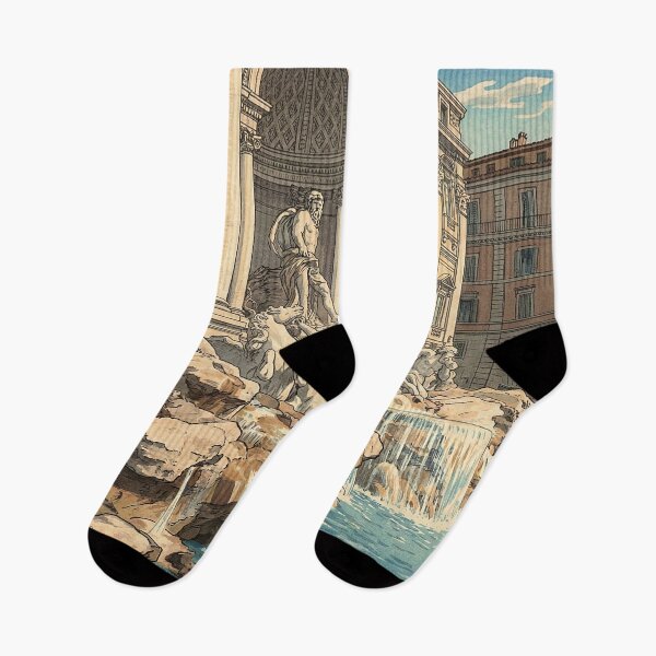 Item preview, The Trevi Fountain Japanese Woodblock Print designed and sold by Takeda-art.
