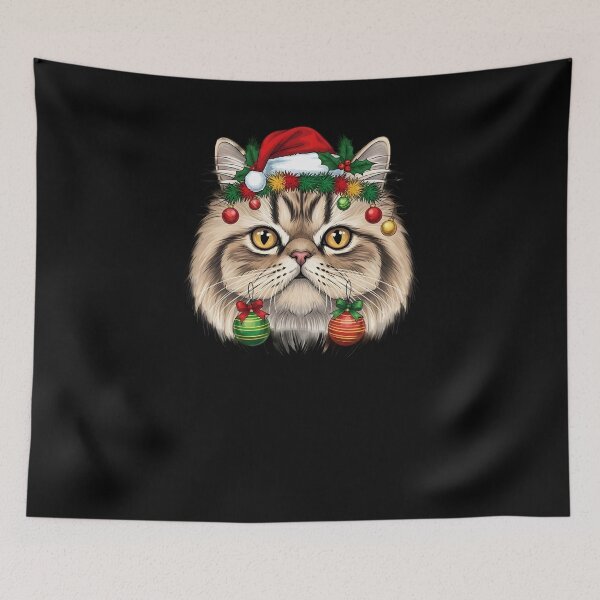 Aperçu de l'œuvre Chat mignon de Noël créée et vendue par GeniusPrint.