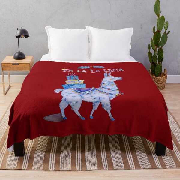 Item preview, Holiday Llama with Gifts – Cute Christmas Lights Pun designed and sold by creativerooney.