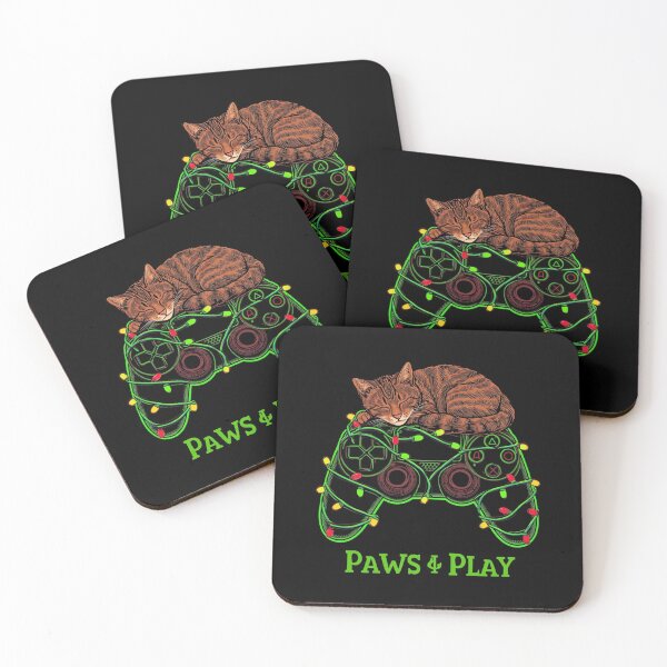 Item preview, Gamer Cat Christmas Shirt – Paws & Play Controller designed and sold by Paw Print Play.