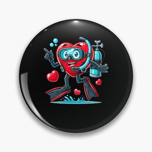 Item preview, Funny Scuba Diving Heart Valentine Scuba Diving Womens Mens designed and sold by RubySandy.