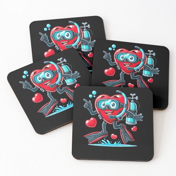 Item preview, Funny Scuba Diving Heart Valentine Scuba Diving Womens Mens designed and sold by RubySandy.