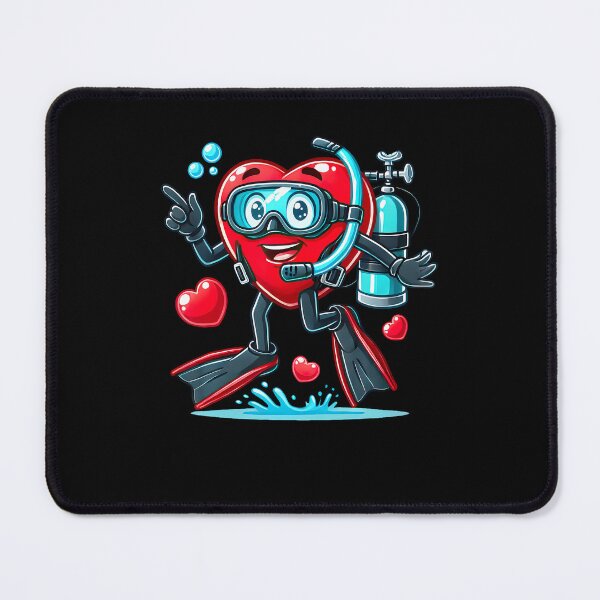Item preview, Funny Scuba Diving Heart Valentine Scuba Diving Womens Mens designed and sold by RubySandy.