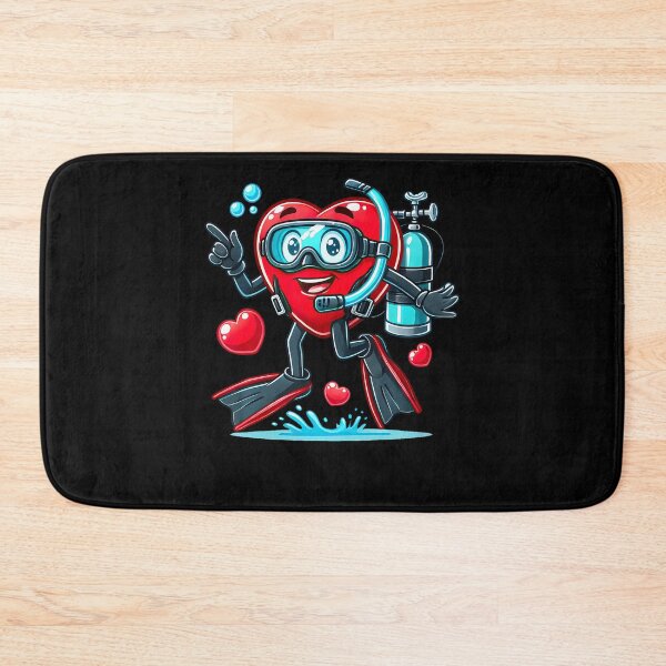 Item preview, Funny Scuba Diving Heart Valentine Scuba Diving Womens Mens designed and sold by RubySandy.