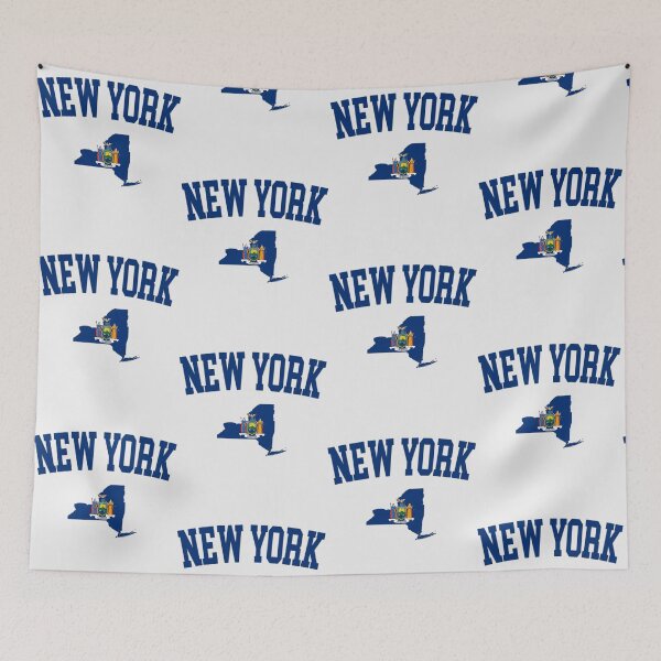 Item preview, New York State Map & Flag - Excelsior Heritage Tee designed and sold by mashmosh.