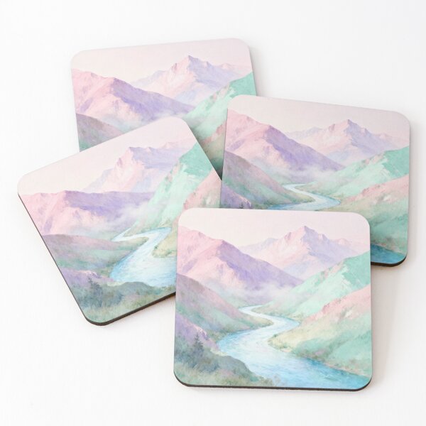 Item preview, Pastel Mountain River Scene designed and sold by JLMWorks.