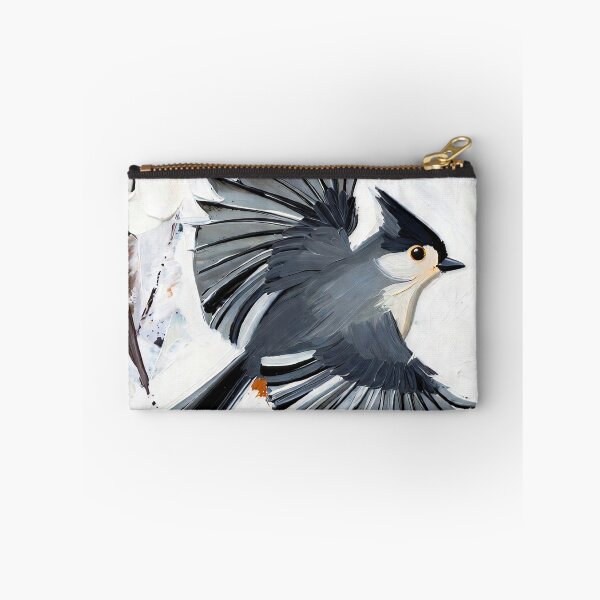 Item preview, Tufted Titmouse in Flight - Gray and White Bird Art designed and sold by ChrisButler.