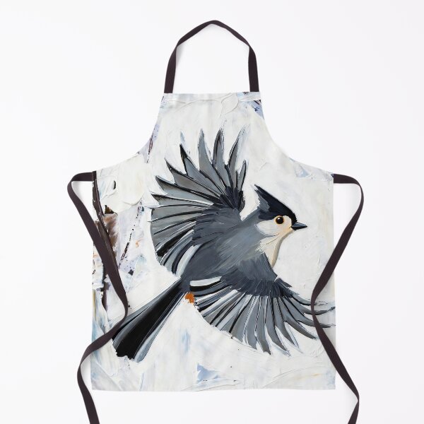 Item preview, Tufted Titmouse in Flight - Gray and White Bird Art designed and sold by ChrisButler.