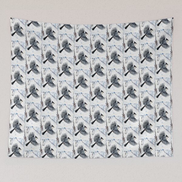 Item preview, Tufted Titmouse in Flight - Gray and White Bird Art designed and sold by ChrisButler.