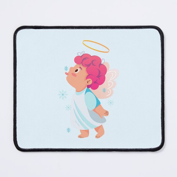 Item preview, Cute Winter Angel Catching Snowflakes designed and sold by Mariia Berezhna.