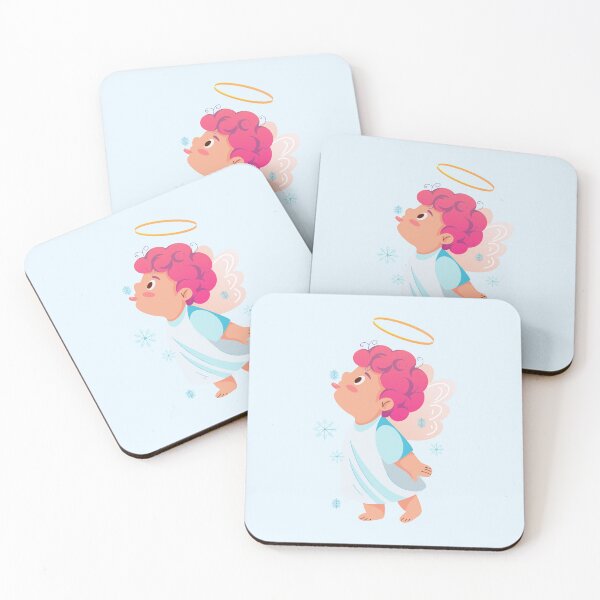 Item preview, Cute Winter Angel Catching Snowflakes designed and sold by Mariia Berezhna.