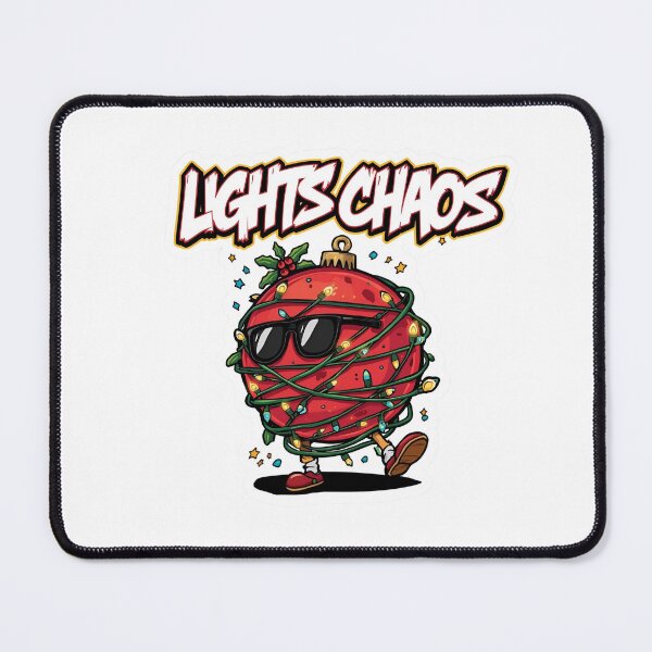 Item preview, Lights Chaos Christmas Ornament – Funny Tangle Holiday Art designed and sold by MiszungART.