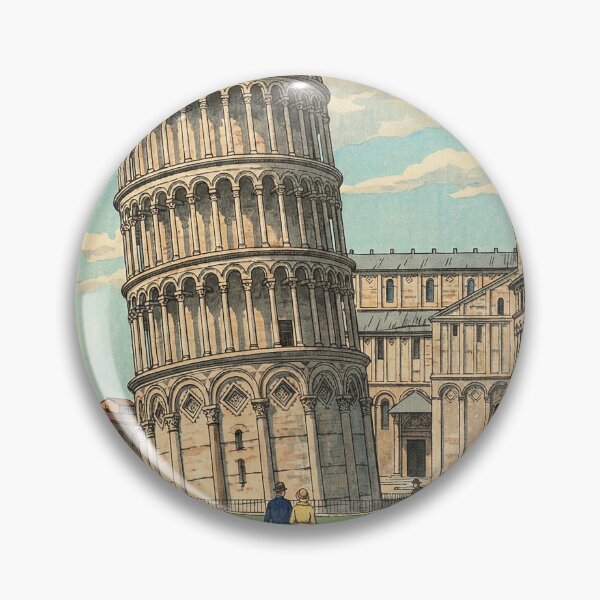Item preview, Leaning Tower of Pisa Japanese Woodblock Print designed and sold by Takeda-art.