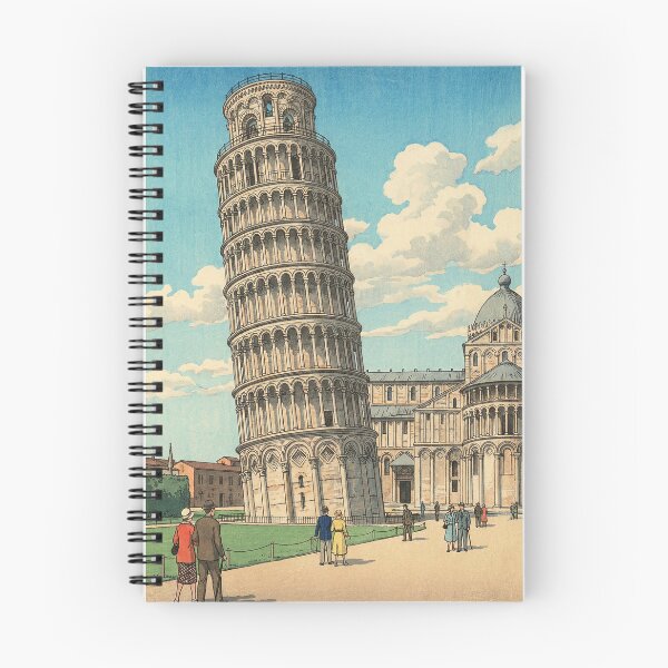 Item preview, Leaning Tower of Pisa Japanese Woodblock Print designed and sold by Takeda-art.