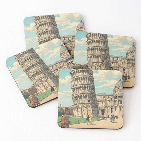 Item preview, Leaning Tower of Pisa Japanese Woodblock Print designed and sold by Takeda-art.