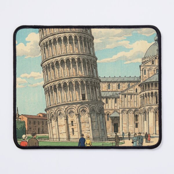 Item preview, Leaning Tower of Pisa Japanese Woodblock Print designed and sold by Takeda-art.
