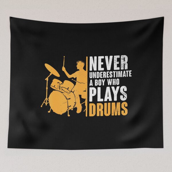 Item preview, Never Underestimate A Boy Who Plays Drums Drummer designed and sold by GeorgeneCharlo.