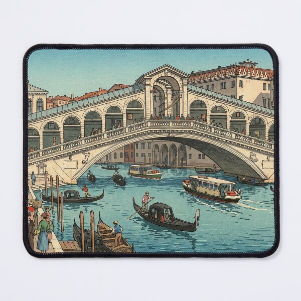 Item preview, Rialto Bridge of Venice Japanese Woodblock Print designed and sold by Takeda-art.