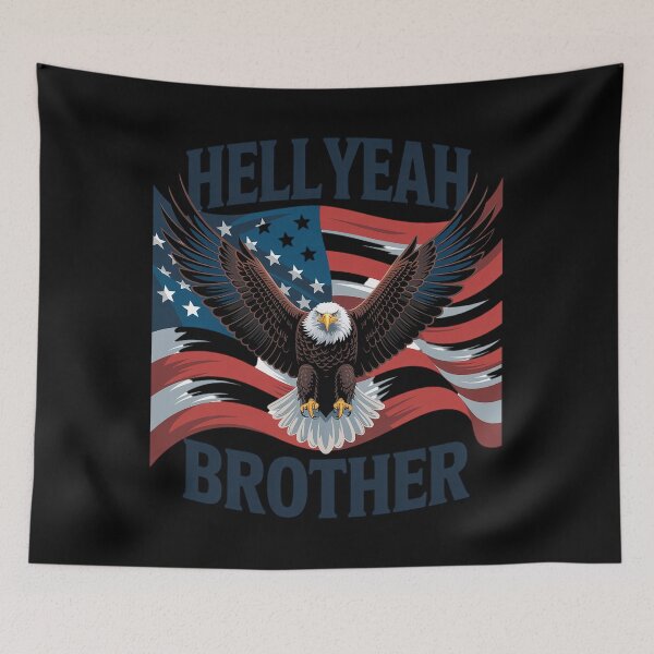 Item preview, Hell Yeah Brother - Bald Eagle American Flag 4th of July  designed and sold by estellaken.