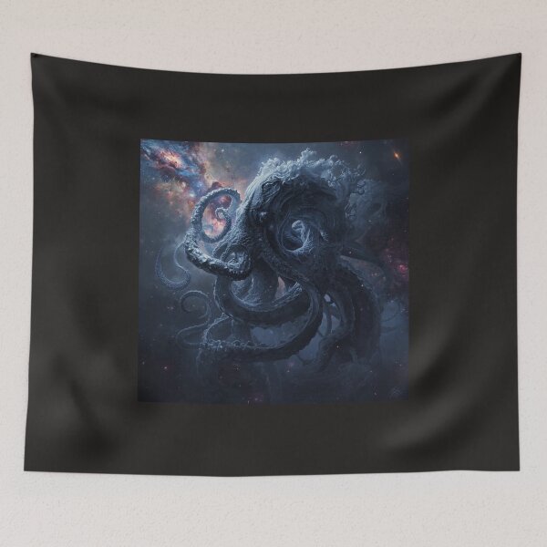 Item preview, Cosmic Octopus Nebula - Lovecraftian Space Horror Art designed and sold by TitanRN.