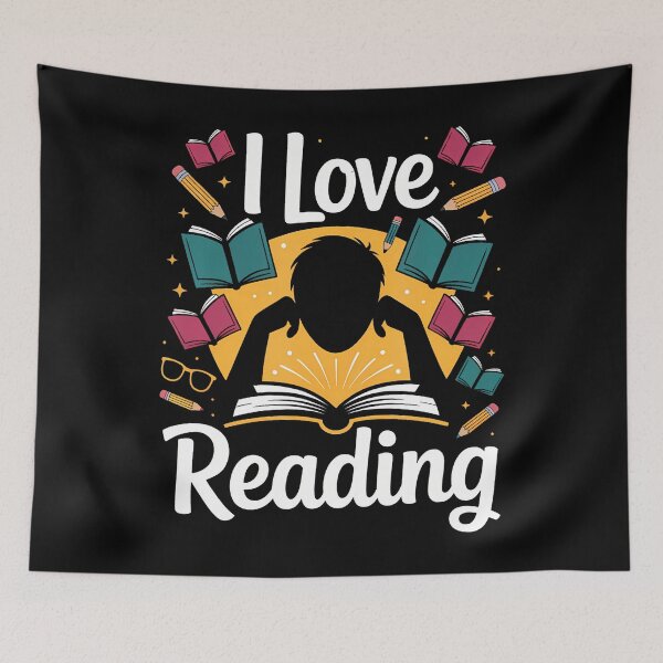 Item preview, I Love Reading Books Literature Passion designed and sold by ToriKarla.
